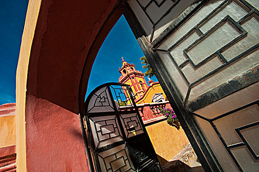 墨西哥,入口,圣塞巴斯蒂安,教堂