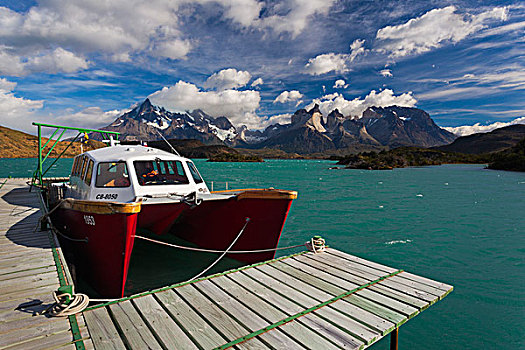 智利,麦哲伦省,区域,托雷德裴恩国家公园,拉哥裴赫湖,游船