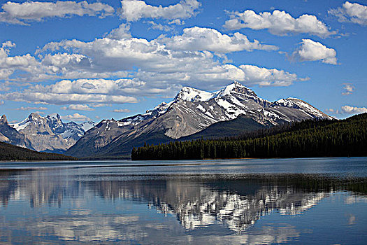 加拿大,艾伯塔省,碧玉国家公园,玛琳湖,落基山脉