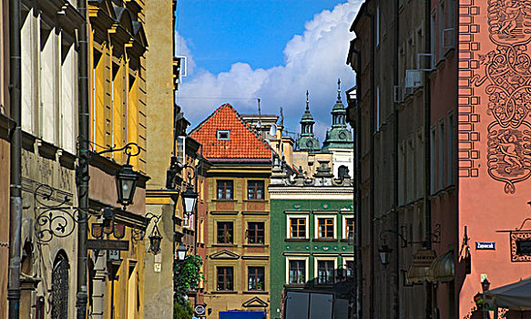 古建筑,老城,华沙,波兰