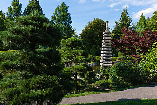 日式庭园,休闲公园,北莱茵威斯特伐利亚,德国,欧洲