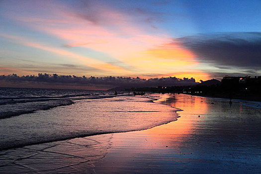 夕阳,海景