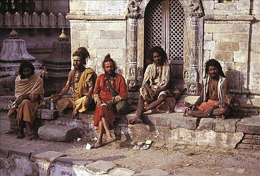 男人,苦行僧,印度教,帕苏帕蒂纳特寺,加德满都,尼泊尔,亚洲