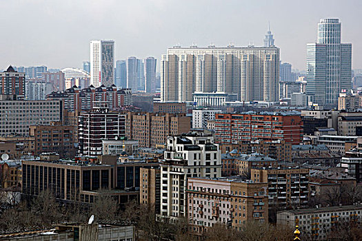 城市风光,中心,莫斯科,建筑,交通,俄罗斯