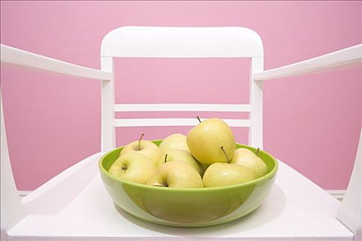 碗,苹果,椅子