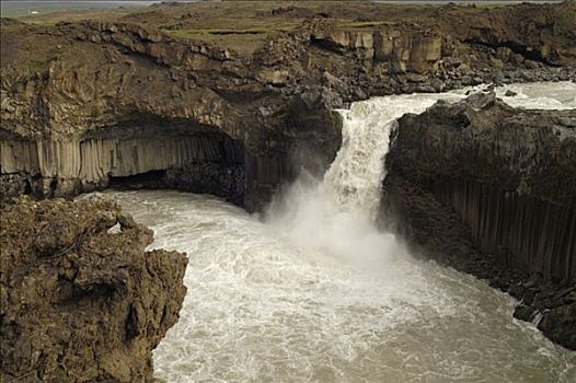 瀑布,道路,冰岛