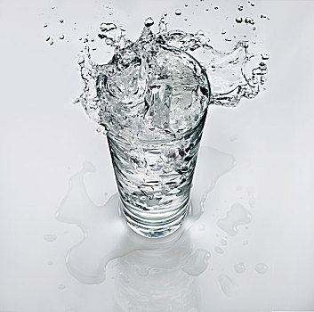 水,室外,玻璃杯,冰