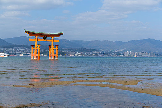 漂浮,大门,严岛神社,日本