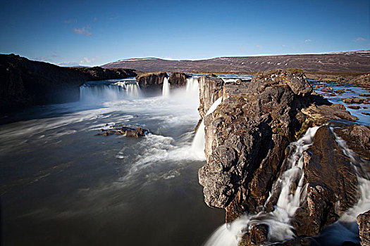 神灵瀑布,瀑布,北方,冰岛,欧洲