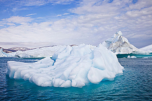 冰山,峡湾,地区,格陵兰东部,格陵兰,丹麦