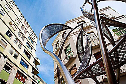 现代,雕塑,市区,马拉加,安达卢西亚,西班牙
