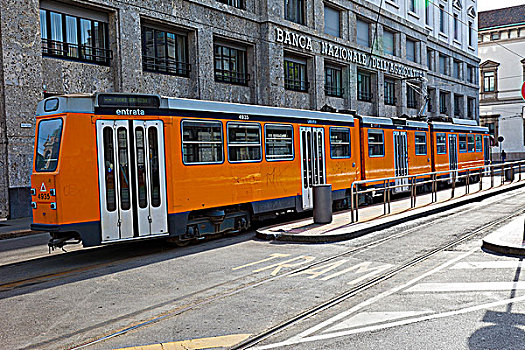意大利米兰城市有轨电车