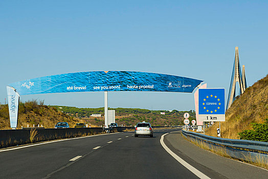 高速公路,葡萄牙,西班牙,边界,欧洲