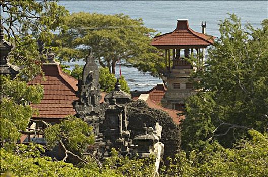印度尼西亚,巴厘岛,印度教,庙宇,海洋,背景