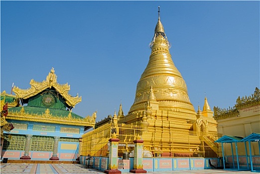 金色,塔,传说,山,缅甸