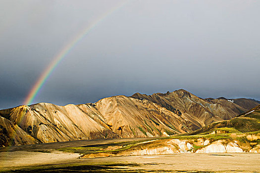 彩虹,兰德玛纳,高地,冰岛,欧洲