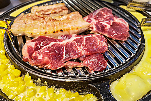 美食配图,韩式碳火烤肉