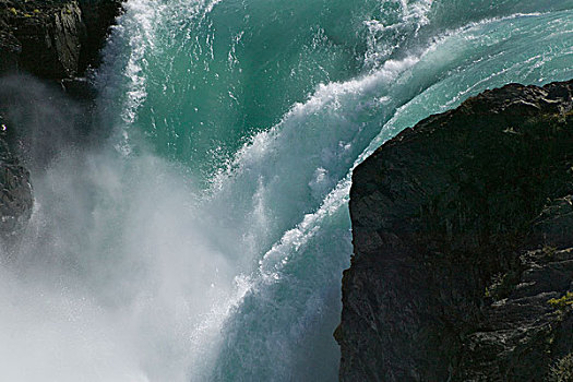 大,瀑布,托雷德裴恩国家公园,巴塔哥尼亚,智利