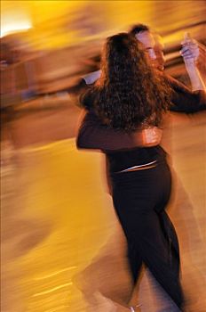探戈,跳舞,伴侣,广场,村镇,圣太摩,布宜诺斯艾利斯,阿根廷,南美