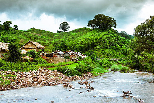山村,老挝