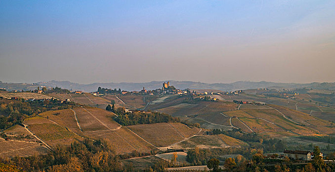 风景,中世纪,城堡,阿尔巴,皮埃蒙特区,意大利,欧洲