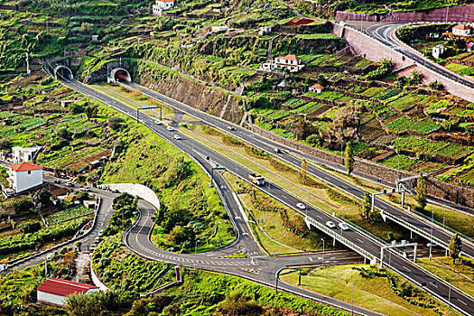高速公路,隧道,靠近,马德拉岛,葡萄牙,欧洲