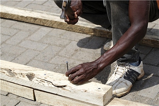 非洲,木匠,木头