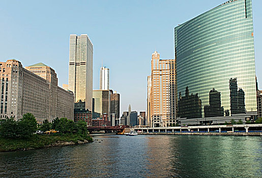 建筑,芝加哥河,芝加哥,伊利诺斯,美国