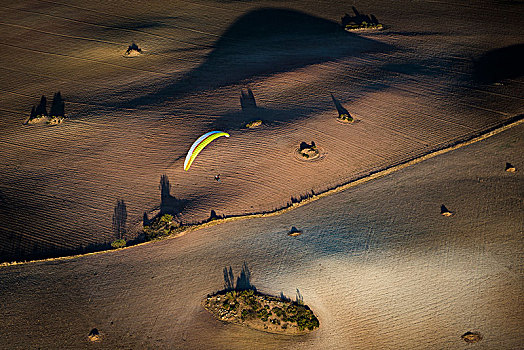 滑伞运动,俯视,地点,靠近,安达卢西亚,西班牙,欧洲