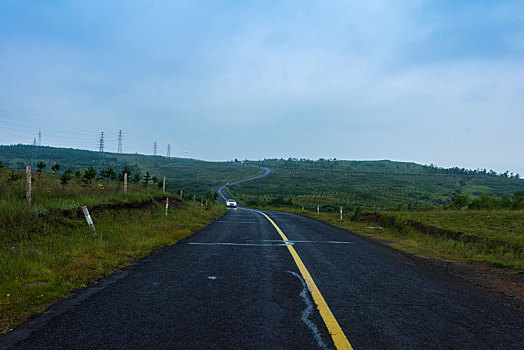 张北草原天路的美丽风景