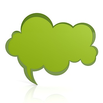 绿色,对话气泡框