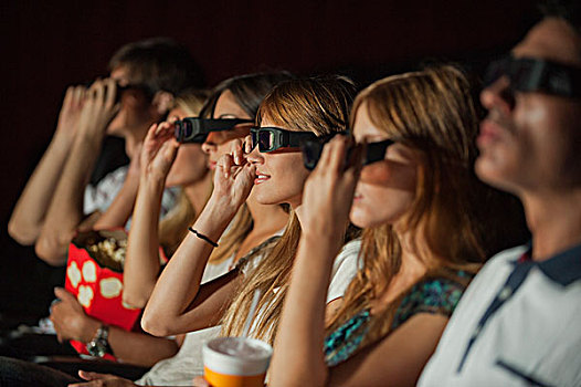 观众,移动,剧院,穿戴,3d眼镜