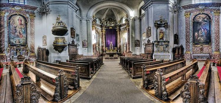 室内,巴洛克式教堂,区域,下奥地利州,奥地利