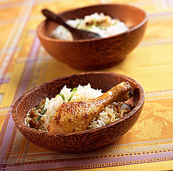 咖喱鸡,稻米