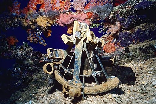 密克罗尼西亚,特鲁克泻湖,二战,失事船舶,彩色,珊瑚,生锈,金属