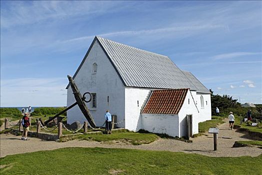 教堂,靠近,日德兰半岛,丹麦,欧洲