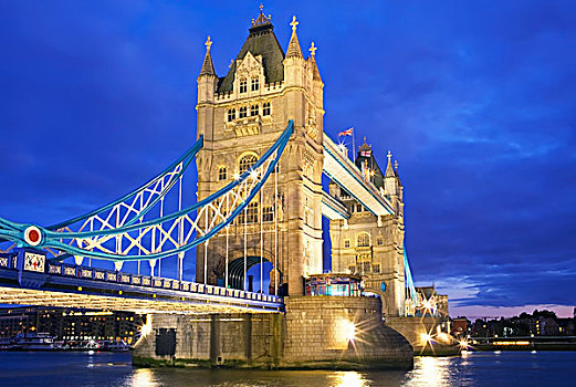 塔桥,黄昏,伦敦,英格兰,英国
