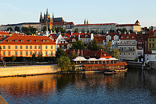 风景,上方,历史,中心,城堡,布拉格,捷克共和国,欧洲