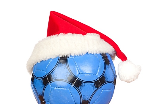 蓝色,足球,圣诞节,帽子