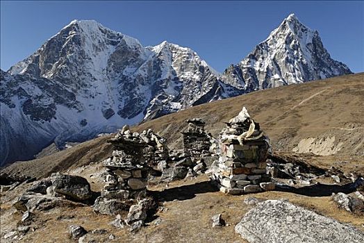 夏尔巴人,登山者,墓地,萨加玛塔国家公园,尼泊尔