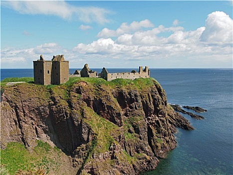 城堡,苏格兰,东北方,海岸线