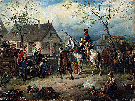 场景,战争,1812年,艺术家