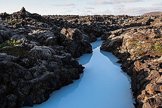 蓝色泻湖,靠近,冰岛,欧洲