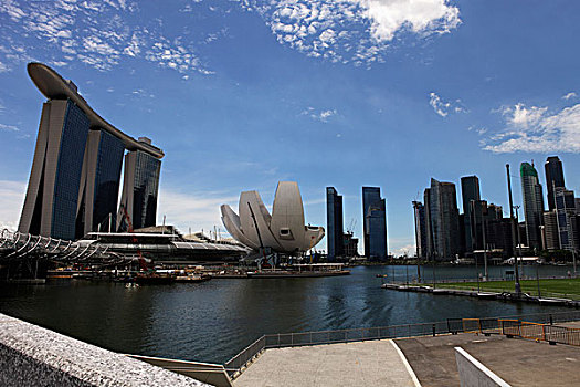 天际线,码头,湾,新加坡