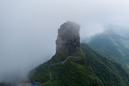 航拍贵州铜仁梵净山