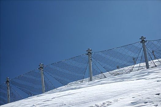 雪崩,栅栏,防护,屏障,安全,阿尔卑斯山,欧洲