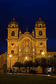 耶稣会教堂,广场,阿玛斯,库斯科市,秘鲁,南美