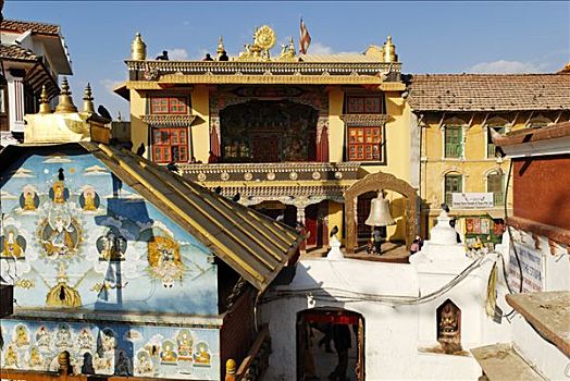 佛教,佛塔,博德纳,加德满都,尼泊尔