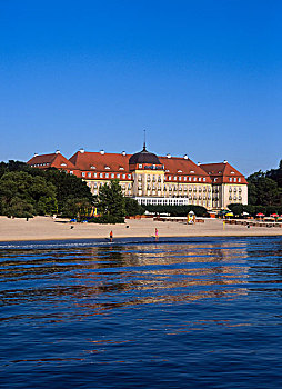 大酒店,海滩,波罗的海,波兰