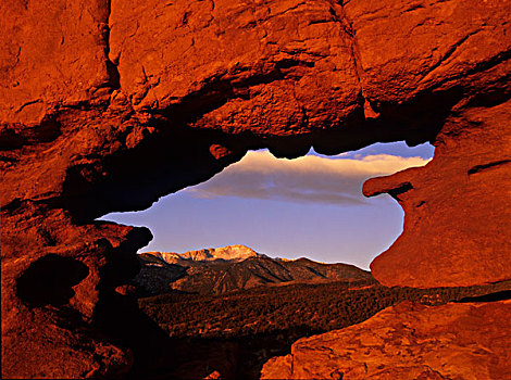 风景,红岩,窗户,边缘,科罗拉多,大幅,尺寸